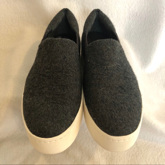 New Vince Warren Flannel Slip On Platform Sneakers - Picture 9 of 16